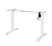 Iris Ohyama, Bureau Assis Debout, Cadre de Bureau Ergonomique à Hauteur réglable, sans Plateau, Pieds Anti-Collision, Ports USB, Bureau, Maison - Electric HeightAdjustable Desk HADFRW - Blanc