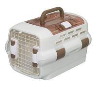 IRIS OHYAMA - Caisse de transport & laisses - Poignée - Ventilation - Pour chat- chien- rongeur - Pet Drive Carrier - Blanc