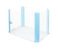 Iris Ohyama, Parc pour Chien Intérieur, Extérieur avec Porte Verrouillable, H60cm, Bleu, sans Toit, Cloture, Enclos, Cage, Chenil, en Grille, pour Chat, Chiot, Lapin, Rongeur, Plastique, CLS-960