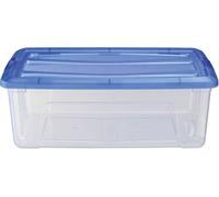 IRIS Ohyama Clear NTB Boîte de rangement 30,0 l transparente, bleue 39,5 x 57,5 x 20,5 cm