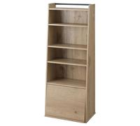 Iris Ohyama, Étagère, Meuble, Bibliothèque de rangement, avec 1 porte rabattable, Multi-usage, Solide, Contemporain, Chambre, Salon, Bureau - Book shelf - IWMG-5 - Marron Cendré