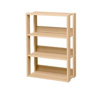 Iris Ohyama, Etagère Rangement, Meuble de Rangement à 3 Niveaux, Étagères Ajustables Tous Les 14 cm, Stable, Industriel, Montage Facile, Salon, Entrée, Chambre, Bureau - OWR-600-Marron Clair