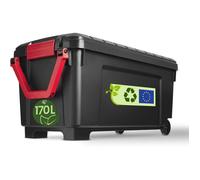 Iris Ohyama, Grande Malle de Rangement plastiques résistante, 170L, Unité, Noir, SIA-1000