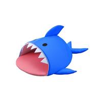 Iris Ohyama, Lit, Coussin, Panier pour Chien, Chat, Forme Requin Lavable, Bi-Face avec Rebord, Nylon, L75 x P71 x H33 cm, PCB-20SH, Requin