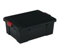 IRIS OHYAMA Lot de 3 boîtes de rangement avec fermeture clic - Power Box - SK-230 - Plastique - Noir - 25 L - 59 x 38, 5 x 18 cm Noir G