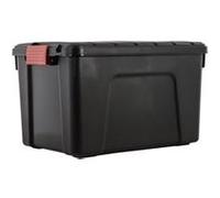IRIS OHYAMA Lot de 3 boites de rangement bricolage - Store It All - 60 L - Noir et rouge - 59 x 39,5 x 35,5 cm G
