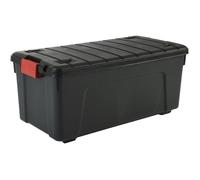 IRIS OHYAMA Lot de 3 boites de rangement bricolage - Store It All - 75 L - Noir et rouge - 78 x 39,5 x 35 cm