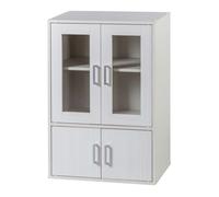 Iris Ohyama, Meuble, Bibliothèque de rangement, Vaisselier, Buffet -GKN-9060- Chêne Blanc, L24 x P29 x H90 cm