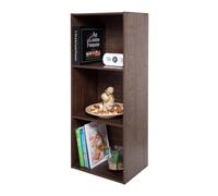 Iris Ohyama, Meuble de rangement, Bibliothèque, Meuble avec 3 étagères, Grande capacité, Multifonctionnel, Solide, Bureau, Chambre, Salon - Office Basic Rack CX-3FN -Marron