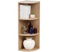 Iris Ohyama, Meuble de Rangement en Bois, Bibliotheque, 3 Niveaux, Étagère, Meuble d'Angle Modulaire, Polyvalent, Marron Clair, Ouvert, pour Salon, Bureau, Chambre, CD, Livre, Assemblage Facile, CX-3C