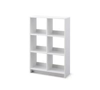 Iris Ohyama, Meuble de Rangement Ouvert, Bibliothèque, Étagère de 6 casiers, Grande capacité, Horizontale & Verticale, Bureau, Chambre, Salon - Wood Open Shelf WOS-6 -Chêne Blanc