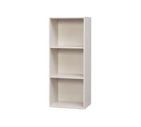 Iris Ohyama, Meuble de Rangement, Bibliothèque, Meuble avec 3 étagères, Grande capacité, Multifonctionnel, Solide, Bureau, Chambre, Salon - Office Basic Rack CX-3FN - Chêne Blanc
