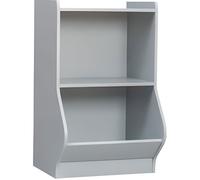 Iris Ohyama, Meuble jouet, Meuble enfant, Étagère pour Jouets enfants, Bibliothèque à Livres, Multicouleur, pour Chambre d'enfant, Crèche, École Maternelle - Kids Basic Shelf - KSB-2 - Gris