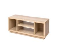 Iris Ohyama, Meuble TV, Support télévision pour ecran jusqu'à 43 pouces, 4 Etagères, Sortie-câbles, Pieds ajustables, Chambre, Salon - TV Cabinet Standard OTS-100S - Marron clair