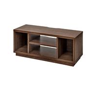 Iris Ohyama, Meuble TV, Support télévision pour ecran jusqu'à 43 Pouces, 4 Etagères, Sortie-câbles, Pieds Ajustables, Chambre, Salon - TV Cabinet Standard OTS-100S - Marron