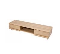 Iris Ohyama, Meuble TV, Support télévision pour ecran jusqu'à 65 Pouces, 4 Etagères, Sortie-câbles, Contemporain, Chambre, Salon - TV Cabinet BAB-150A - Marron Clair