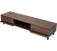 Iris Ohyama, Meuble TV, Pieds réglables, taille adaptée pour meuble TV jusqu'à 52 pouces, bureau, salon - Meuble TV - BAB-150A - Marron