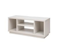 Iris Ohyama, Meuble TV, Support télévision pour ecran jusqu'à 43 Pouces, 4 Etagères, Sortie-câbles, Pieds Ajustables, Chambre, Salon - TV Cabinet Standard OTS-100S - Chêne Blanc