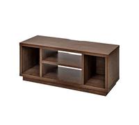 Iris Ohyama, Meuble TV, Support télévision pour ecran jusqu'à 43 Pouces, 4 Etagères, Sortie-câbles, Pieds Ajustables, Chambre, Salon - TV Cabinet Standard OTS-100S - Marron