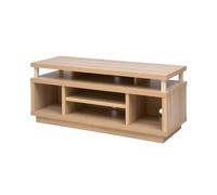 Iris Ohyama, Meuble TV, Support télévision pour ecran jusqu'à 43 Pouces, 5 Etagères, Sortie-câbles, Contemporain, Chambre, Salon - TV Cabinet Middle OTS-100M - Marron Clair