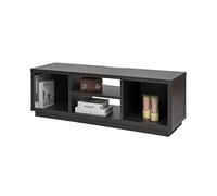 Iris Ohyama, Meuble TV, Support télévision pour ecran jusqu'à 55 Pouces, 4 Etagères, Sortie-câbles, Pieds Ajustables, Chambre, Salon - TV Cabinet Standard OTS-125S - Chêne Noir