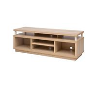 Iris Ohyama, Meuble TV, Support télévision pour ecran jusqu'à 55 pouces, 5 Etagères, Sortie-câbles, Contemporain, Chambre, Salon - TV Cabinet Middle OTS-125M - Marron clair