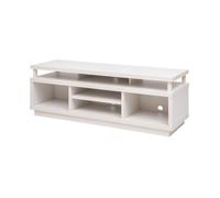 Iris Ohyama, Meuble TV, Support télévision pour ecran jusqu'à 55 Pouces, 5 Etagères, Sortie-câbles, Contemporain, Chambre, Salon - TV Cabinet Middle OTS-125M - Chêne Blanc