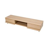 Iris Ohyama, Meuble TV, Support télévision pour ecran jusqu'à 65 Pouces, 4 Etagères, Sortie-câbles, Contemporain, Chambre, Salon - TV Cabinet BAB-150A - Marron Clair