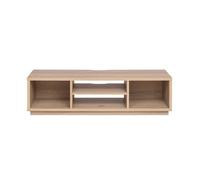 Iris Ohyama, Meuble TV, Support télévision pour ecran jusqu'à 65 Pouces, 4 Etagères, Sortie-câbles, Pieds Ajustables, Chambre, Salon - TV Cabinet Standard OTS-150S - Marron Clair