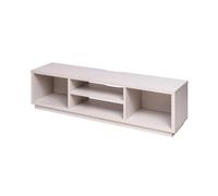 Iris Ohyama, Meuble TV, Support télévision pour ecran jusqu'à 65 Pouces, 4 Etagères, Sortie-câbles, Pieds Ajustables, Chambre, Salon - TV Cabinet Standard OTS-150S - Chêne Blanc