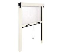 Iris Ohyama Moustiquaire enroulable en aluminium Modèle mince pour fenêtre 120 x 170 cm Réducteur Blanc