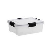 IRIS OHYAMA Ohyama, Boîte/Boîte de rangement, 10 L, Empilable, Clips, Chambre, Salon, Bureau - Air Tight Box AT-SD Noir, 104721