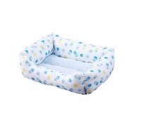 Iris Ohyama, Lit, Coussin, Panier pour Chien, Chat, Forme rectangulaire Lavable, Bi-Face avec Rebord, Nylon, L33 x P45 x H14 cm, PCSB-20S, Pois
