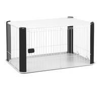 IRIS OHYAMA - Parc à chiot / Enclos d'intérieur - Porte coulissante verrouillable - Pour chien - Pet Circle - Noir