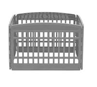 Iris Ohyama Parc pour chien CI-604E intérieur/extérieur 4 panneaux H60cm porte verrouillable noir