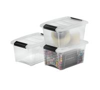 Iris Ohyama Petite Boites de Rangement avec Couvercle 5L Lot de 3 Transparent DDNTB-5