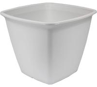 Iris Ohyama, Pot pour plantes Jardinière carrée avec système de drainage/réservation de l'eau pour le jardinage - Square Plant Pot 360, Blanc