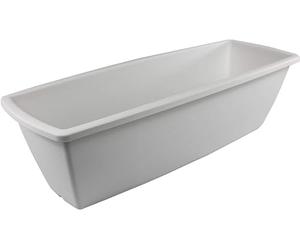 Iris Ohyama, Pot pour plantes Jardinière rectangulaire avec système de drainage/réservation de l'eau pour le jardinage - Rectangle Plant Pot 650, Blanc