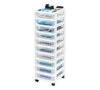 IRIS Ohyama Rangement en Plastique, Blanc, 10 tiroirs