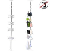 Iris Ohyama, Tour de rangement, Organisateur plastique, 4 tiroirs de 34 L, Format A4, WC-N604, Argent, L41 x P60 x H82.5 cm