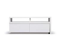 Iris Ohyama TV-Ständer, TV-Bank, TV-Schrank, TV-Schrank mit Regal, TV-Ständer aus Holz, TV-Einheit geeignet für eine Größe von bis zu 43 Zoll, Wohnzimmer, 39x100x42, SAB-100, weiße Eiche