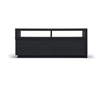 Iris Ohyama TV-Ständer, TV-Bank, TV-Schrank, TV-Schrank mit Regal, TV-Ständer aus Holz, TV-Einheit geeignet für eine Größe von bis zu 43 Zoll, Wohnzimmer, 39x100x42, SAB-100, Eiche schwarz