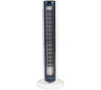 Iris Ohyama. Ventilateur Colonne / Tour Ultra-Puissant. Silencieux et Oscillant avec Télécommande - Woozoo - TWF-C82T. blanc / noir. 42 W. portée de 10 m Blanc G
