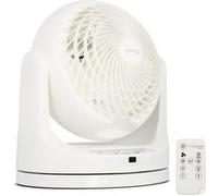 Iris Ohyama,Ventilateur de table puissant avec télécommande,Woozoo PCF-MKC18,23m²,50W,Blanc, 29.1 x 19.1 x 31 cm Blanc G