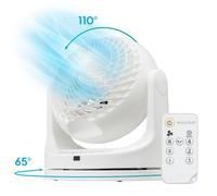 Iris Ohyama, Ventilateur de table silencieux, puissant & portable, 23m² - PCF-MKC18 - Blanc