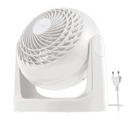 Iris Ohyama Woozoo, Ventilateur de bureau silencieux, puissant & portable, 13m², Portée 12m, Inclinaison verticale à 360°, Bureau - Woozoo PCF-HE15 - Blanc