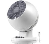 Iris Ohyama Woozoo Ventilateur de Table, 13㎡, Ventilateur de Bureau, Blanc, 3 Vitesses, Oscillation, Inclinaison, Silencieux, Idéal pour Chambre, Salon, Cuisine, Refroidisseur d'air, Puissant, PCF-M15