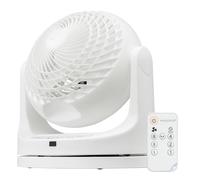 Iris Ohyama,Ventilateur de table puissant avec télécommande,Woozoo PCF-MKC18,23m²,50W,Blanc, 29.1 x 19.1 x 31 cm