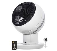 Iris Ohyama Woozoo, Ventilateur de Table, 54㎡, Blanc, 10 Vitesses, Moteur DC, Télécommande, Oscillation Multidirectionnelle, Minuteur 8h, Mode Sommeil, Silencieux, Puissant, PCF-SDC18T