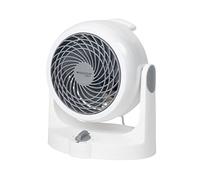 Iris Ohyama Woozoo Ventilateur de Table, Pièce de 13m², Inclinaison verticale 110°, Silencieux 35dB, Portable, 3 Vitesses, Fan, Pour Chambre, Bureau, Blanc, PCF-HD15N